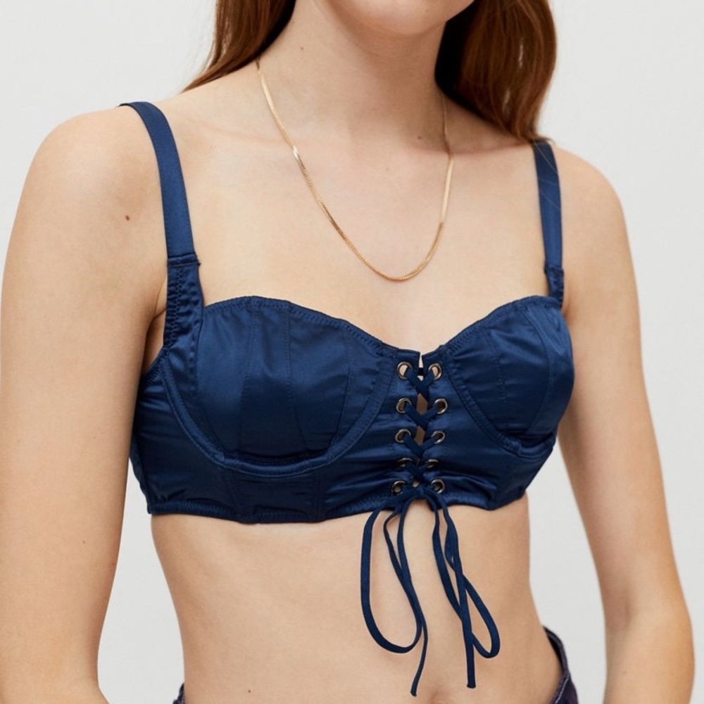 Out From Under Eden Lace-Up Bustier NWT Size S